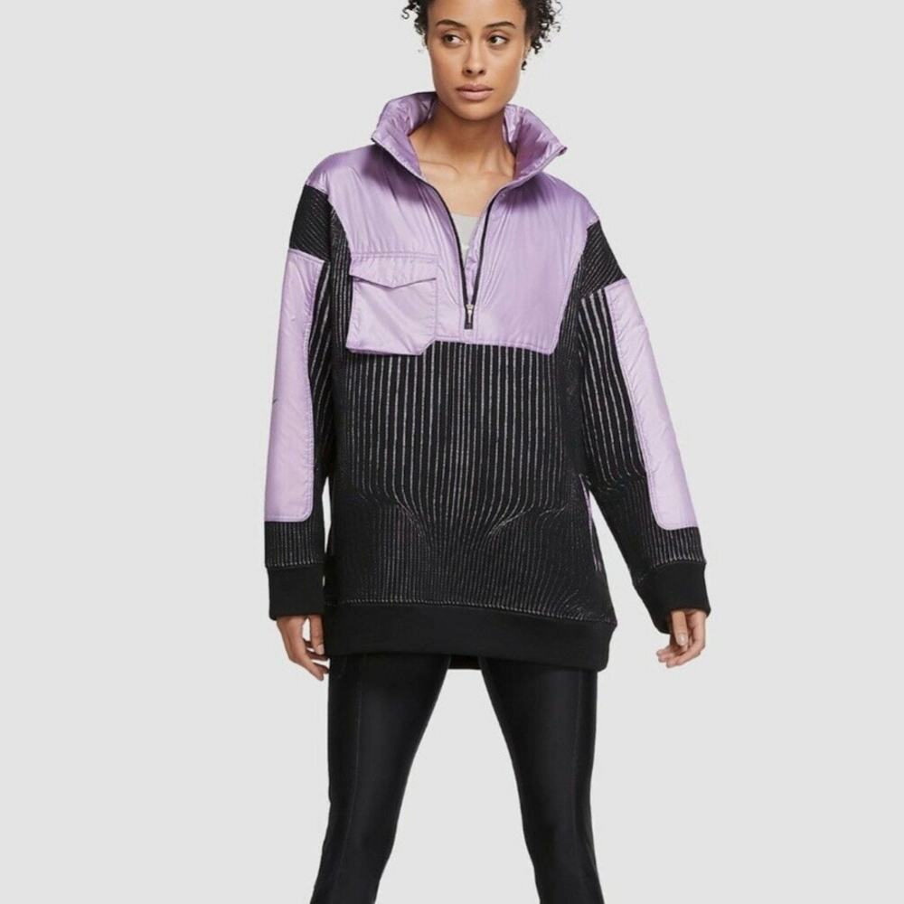 Nike City Ready NWT 1/4 Zip Training‎ Jacket Black Lavender Oversize Small $200